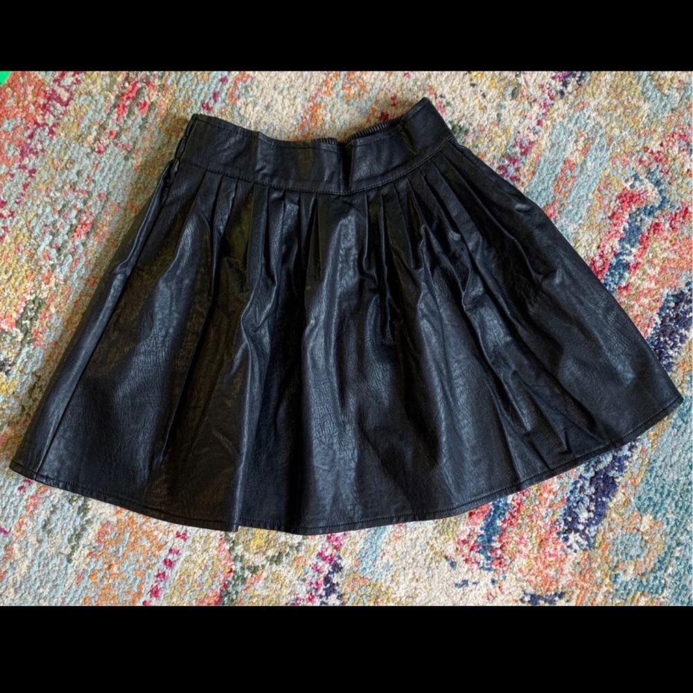 High Waist Faux Leather Skirt